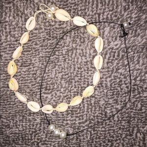 Shell and beaded choker set